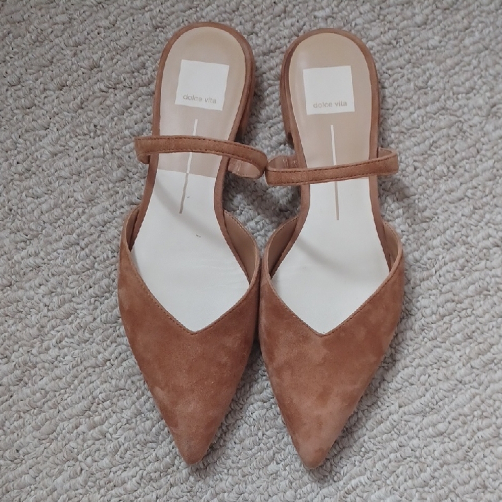 Dolce Vita Brown Suede Mules